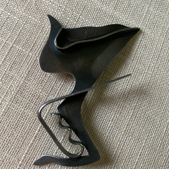Vintage Brooch Sterling Silver Ed Wiener Signed Artist Piece modernist dancer - Picture 8 of 14